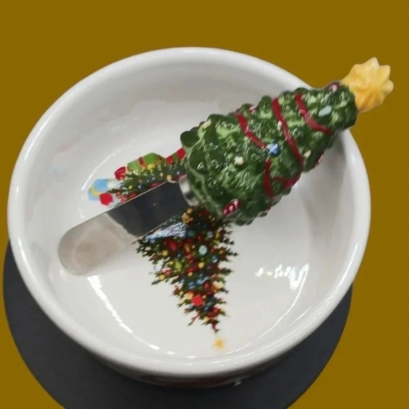 Martha stewart dip mix set christmas bowl & nife - Picture 6 of 9